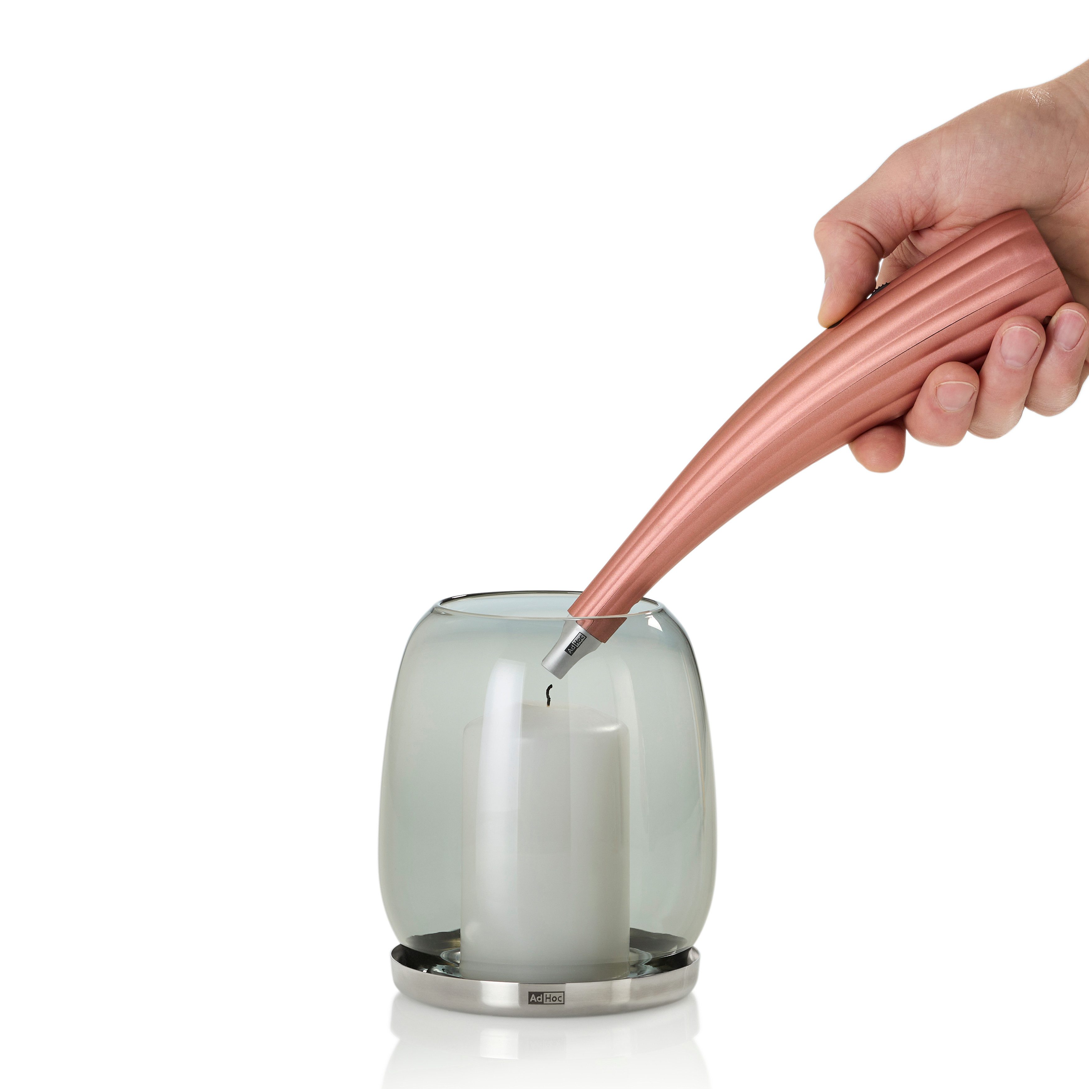 AdHoc Feuerzeug elektrisches Lichtbogenfeuerzeug Arc, wiederaufladbares Tischfeuerzeug mit Strom-Flamme (USB Ladekabel inkl)