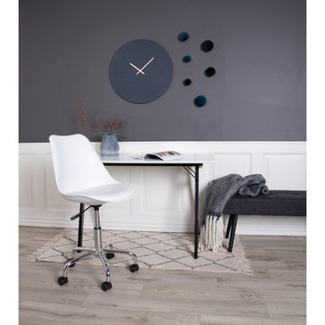 LebensWohnArt Stuhl Moderner Bürostuhl SCANDINAVIA weiss Drehstuhl