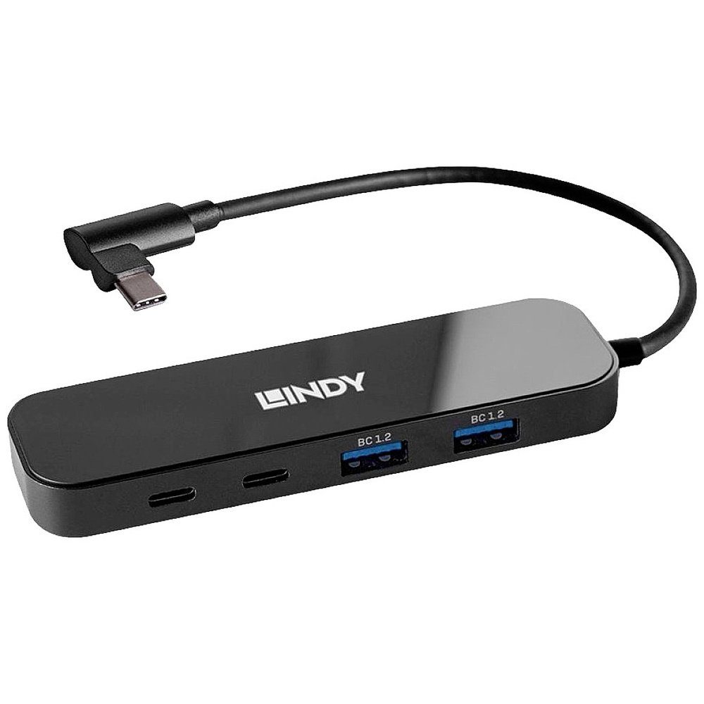 USB-Verteiler LINDY 4 Port USB-C® (USB 3.2 Gen 2) Multiport Hub Schwarz
