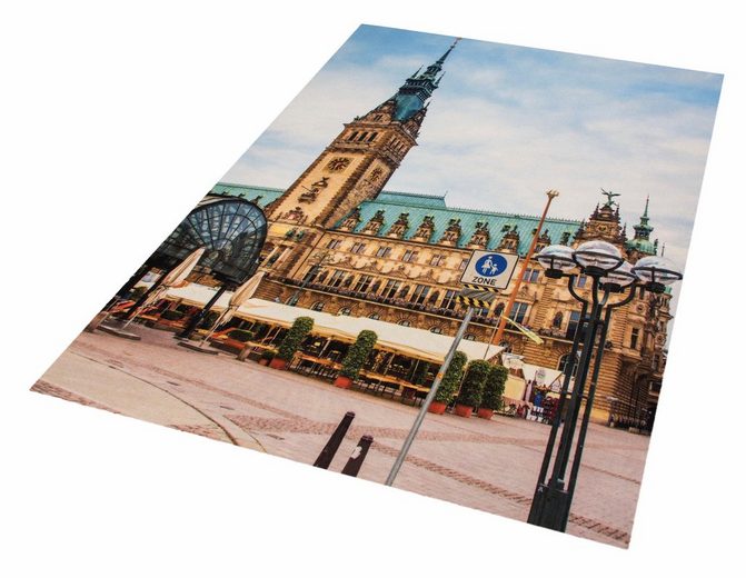 Teppich »Rathaus Hamburg«, Hanse Home, rechteckig, Höhe 6 Teppich »Rathaus Hamburg«, Hanse Home, rechteckig, Höhe 6