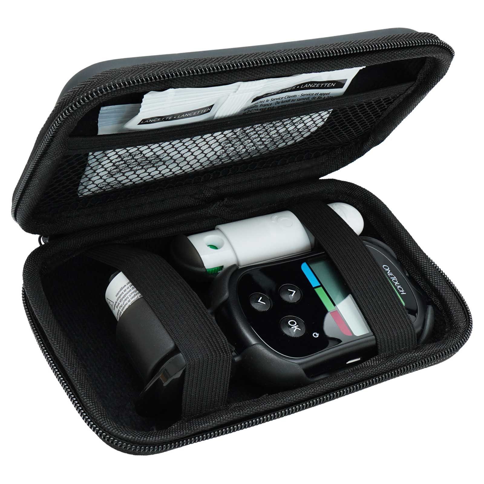 caseroxx Blutzuckermessgerät Blutzuckermessgerät Tasche für Onetouch Select Plus Flex – Bild 4 von 5