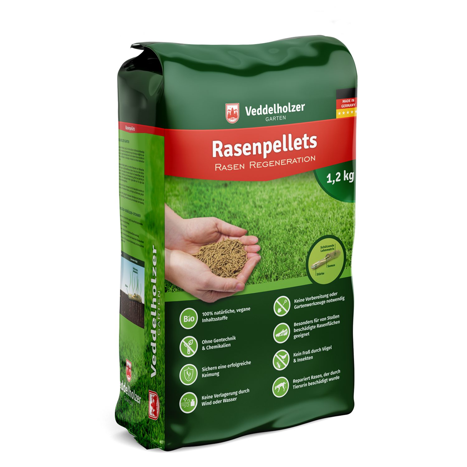 Rasensamen Rasenpellets Regeneration Rasen robusten und widerstandsfähigen Rasen