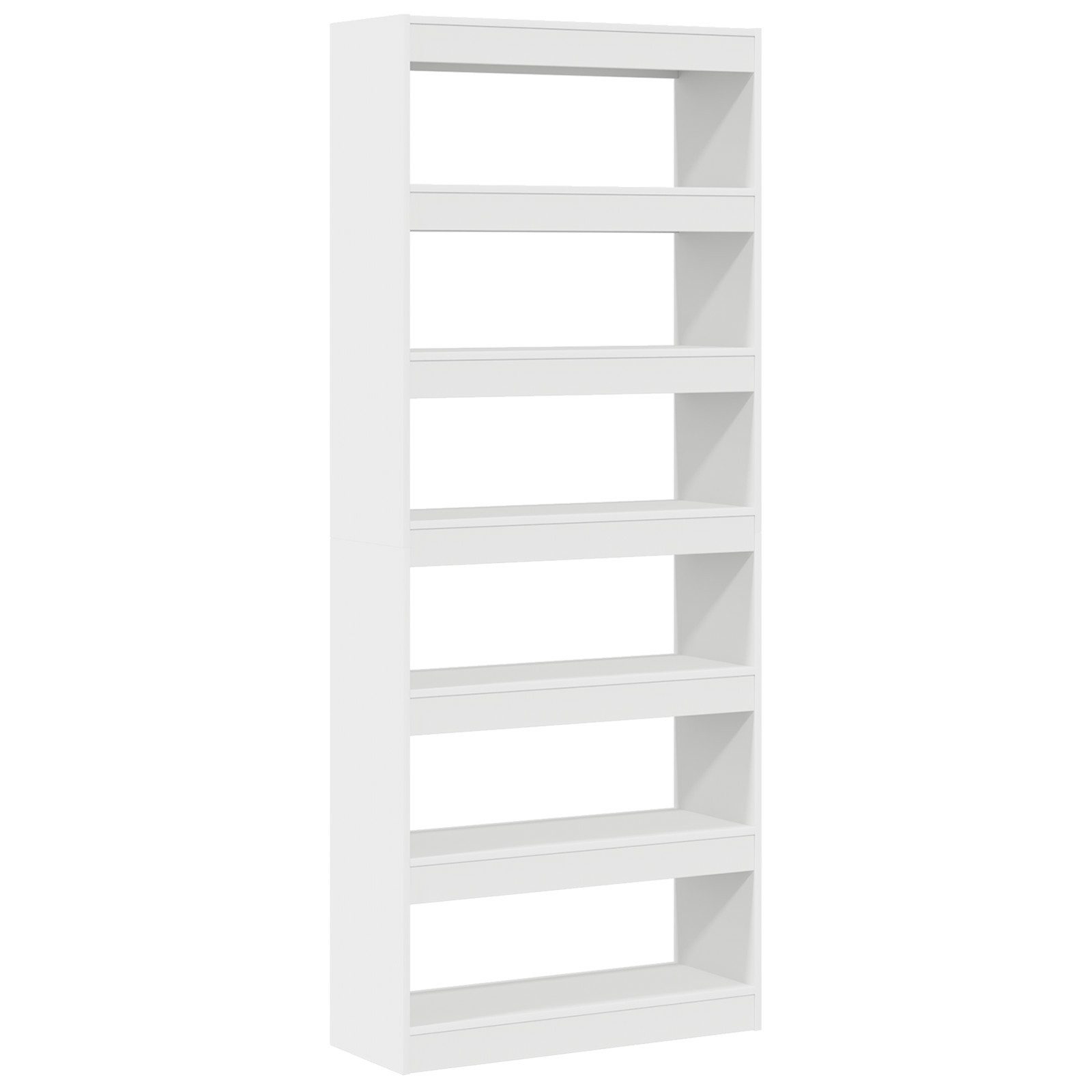 vidaXL Bücherregal Weißes Bücherregal Weiß Holzwerkstoff günstig online kaufen