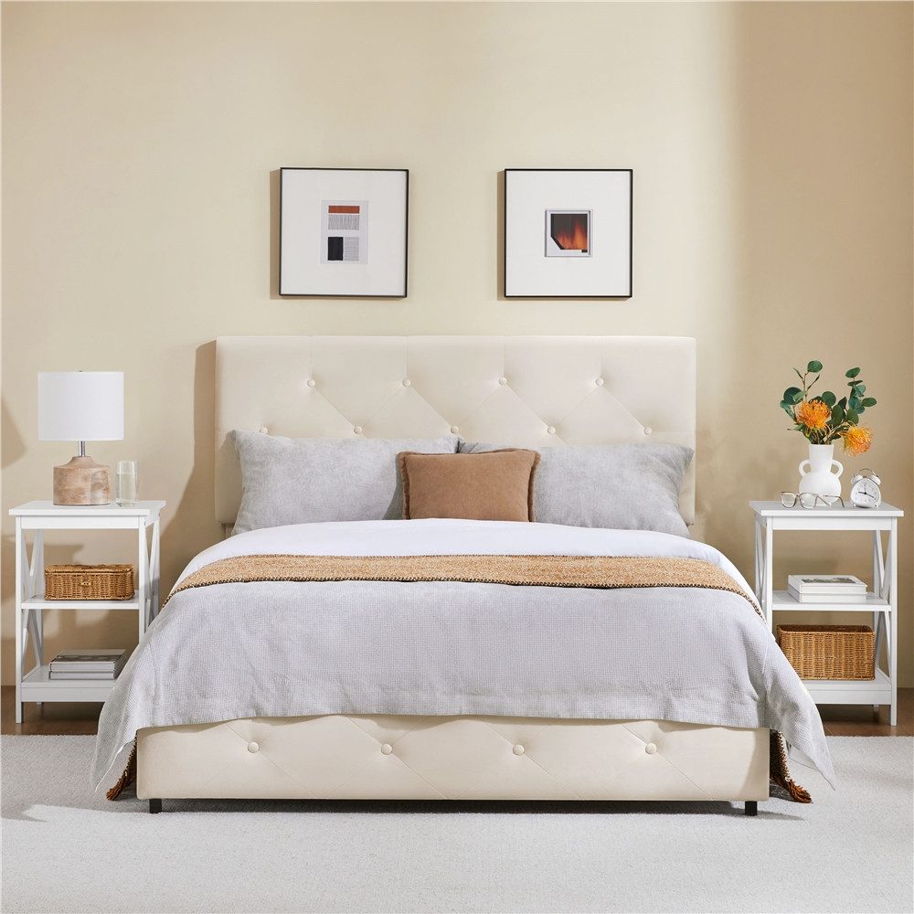 Yaheetech Nachttisch 40x40x61 cm, Nachttisch Couchtisch Sofatisch für Schlafzimmer, Wohnzimmer