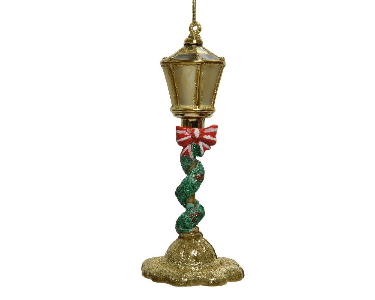 Glas Decoris Christbaumschmuck decorations season gold Laterne 12cm Christbaumschmuck,