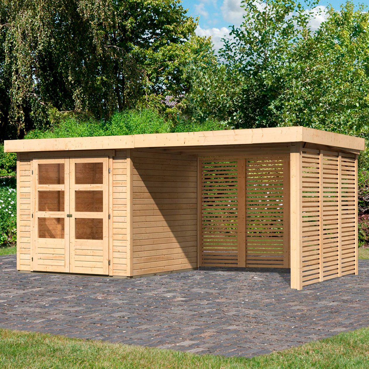 Karibu Gartenhaus Arnis 2, 505x238 BxT: cm, (Set)