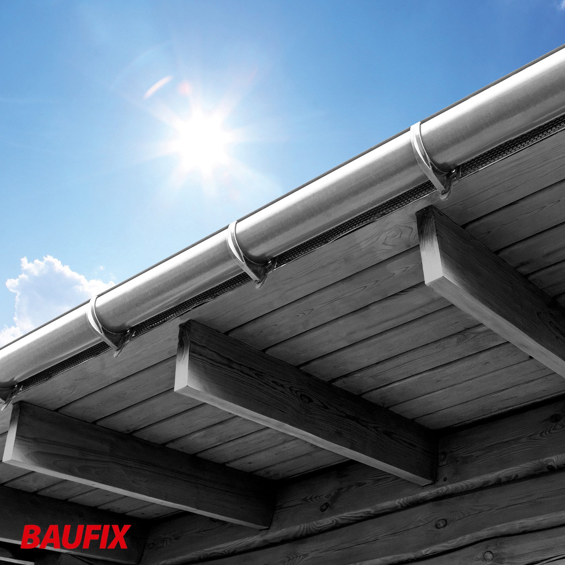 Baufix Holzschutzlasur Metallic Wetterschutz-Holzgel seidenglänzend, 2,5 Liter für, ca. 25 m² atmungsaktive Holzlasur für viele Holzarten, tropfgehemmt