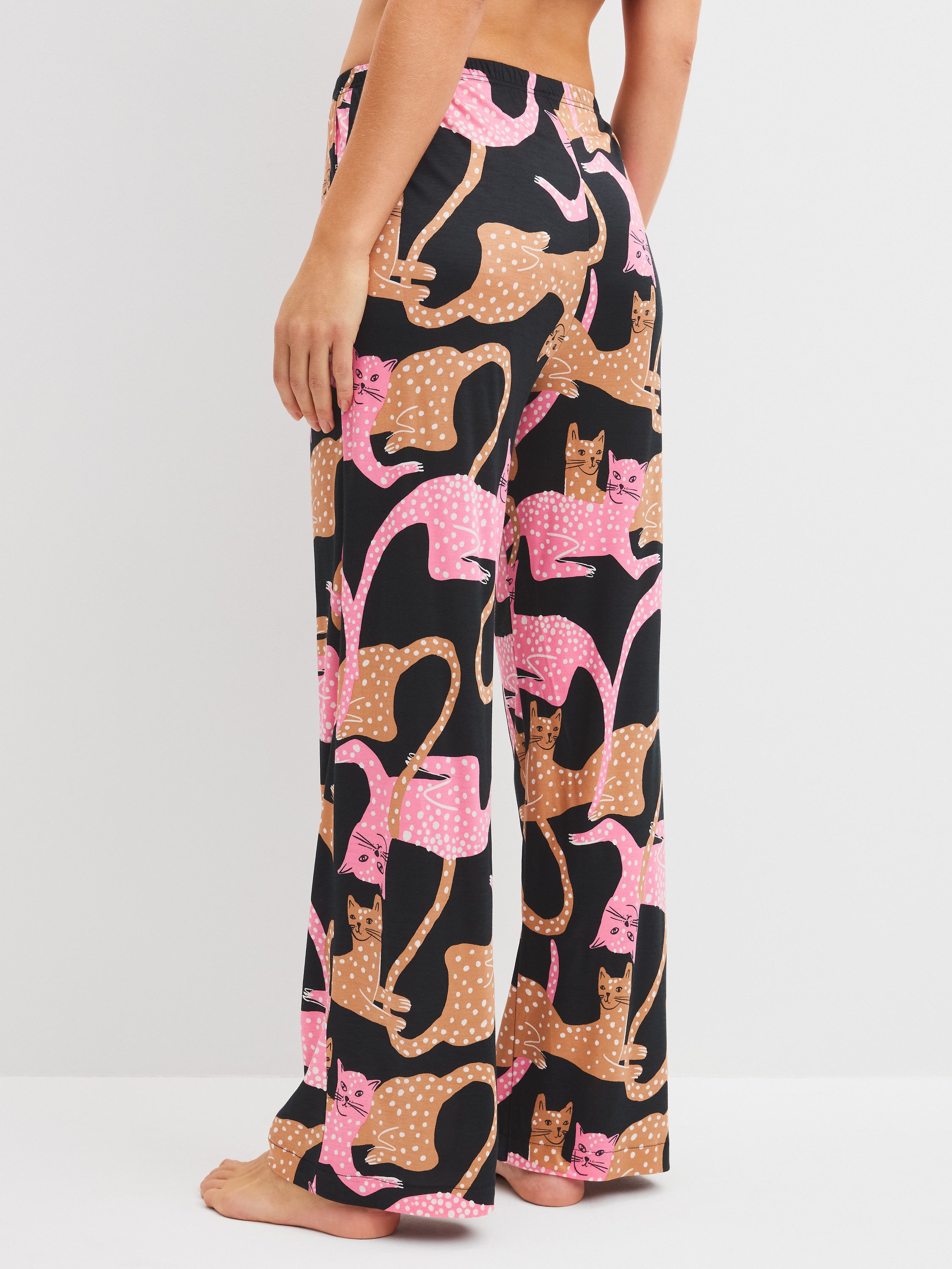 CALIDA Pyjamahose Sleep Over M&M Damen (1-tlg) seidig weich, temperaturausgleichend, glatt