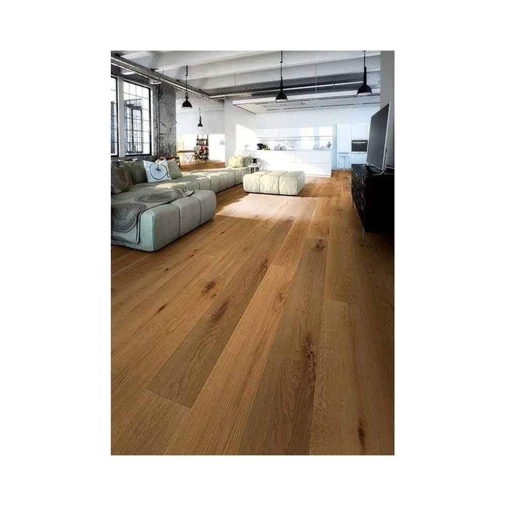Woodstore24 Parkett Rustikale Eiche Landhausdiele XXL Boden - gebürstet & geölt, Bodenbelag Klicksystem, extra Breite Dielen & angenehme Haptik, Natürliche Landhausoptik mit geölter Oberfläche, braun, 3,16 m²/Paket, L 220cm x B 24cm x D 1,5cm