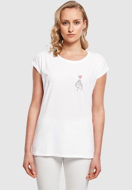 Merchcode T-Shirt Merchcode Damen Ladies K Heart Extended Shoulder Tee (1-tlg)