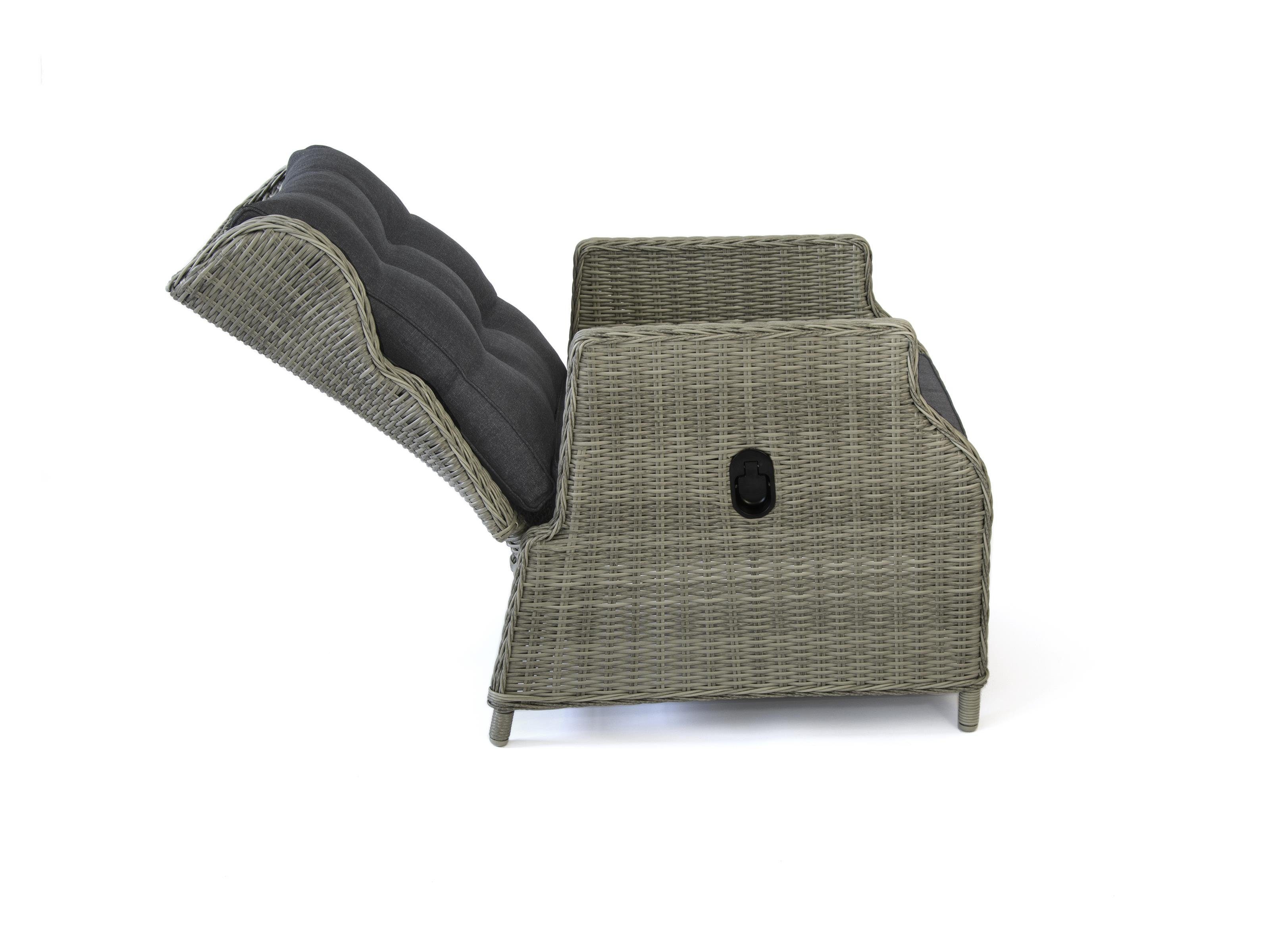 bellavista - Home&Garden® Garten-Essgruppe »Canelli« Dininglounge Set Sitzgruppe Loungemöbel Lounge Gartenmöbel, (Set, 6-tlg., 1 Sofa, 2 Sessel, 2 Hocker, 1 Tisch, inkl. Auflagen), braun, Polyrattan, für 7 Personen, wetterfest - Garten, Terrasse