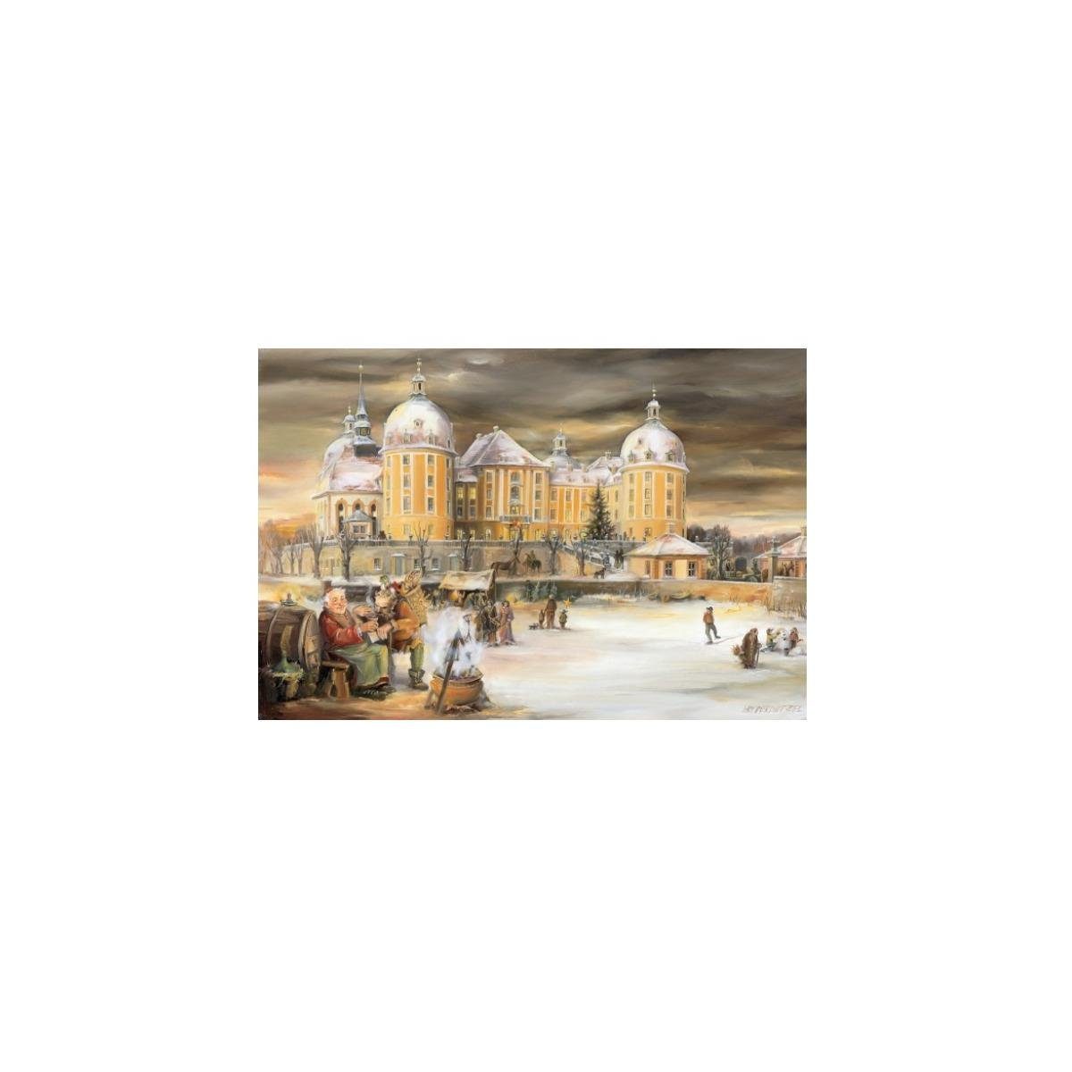 Moritzburg Grußkarte - Olewinski Weihnachtspostkarte & Tochter 2918