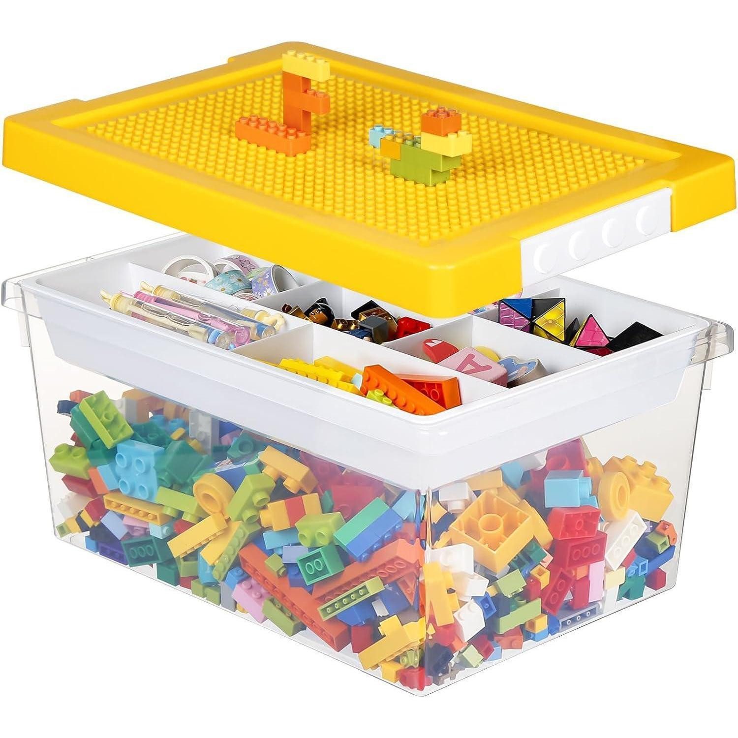 Spielzeugtruhe Aufbewahrungsbox für Spielzeug mit Deckel und abnehmbarem