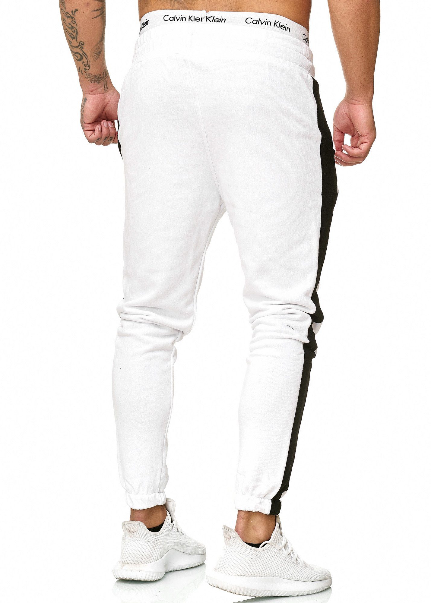 Code47 Jogginghose Jogginghose Hose Weiss (1-tlg) Streetwear Fitness Sporthose Trainingshose Jogger