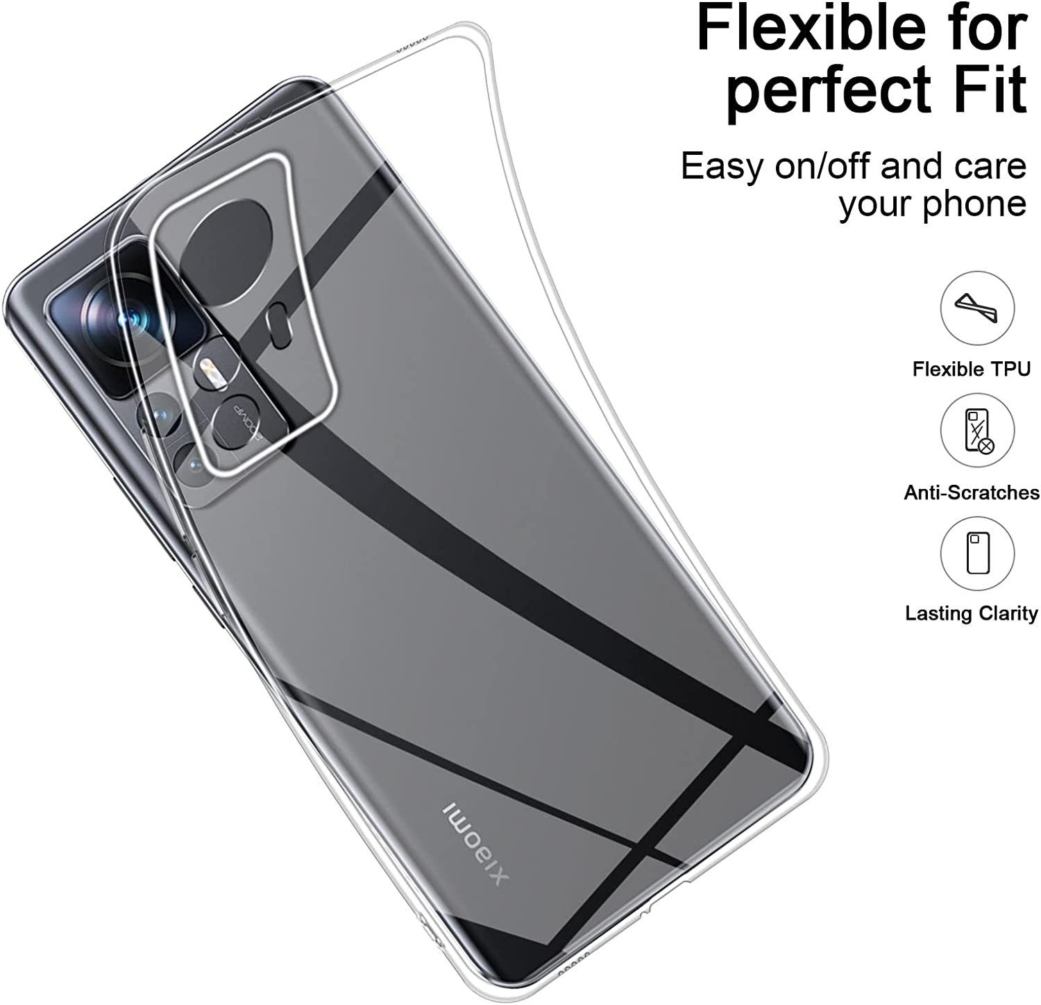 MSM Handyhülle Hülle für Xiaomi 12T / 12T Pro 5G Silikon Schutz TPU Tasche