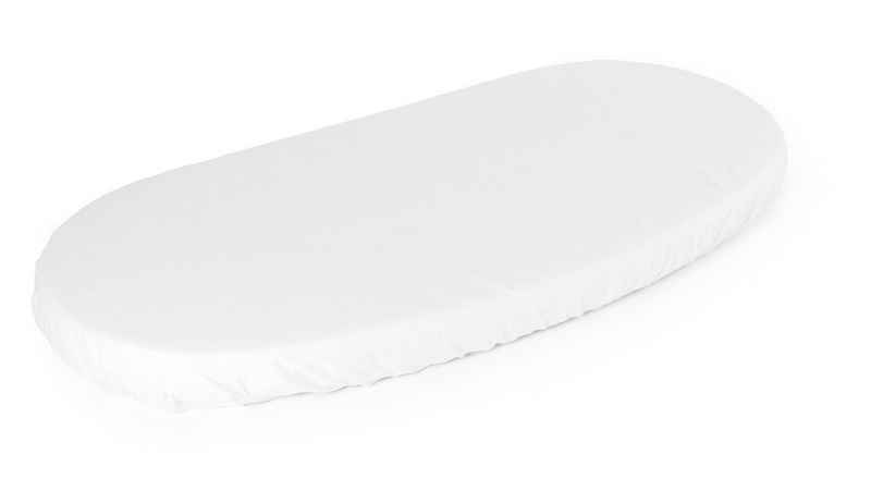 Spannbettlaken Spannbetttuch von Stokke passend für die Matratze Sleepi™ Junior, oval, Farbe: White