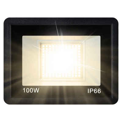 UISEBRT Flutlichtstrahler LED Strahler Außen 5x100W, 120° Abstrahlwinkel