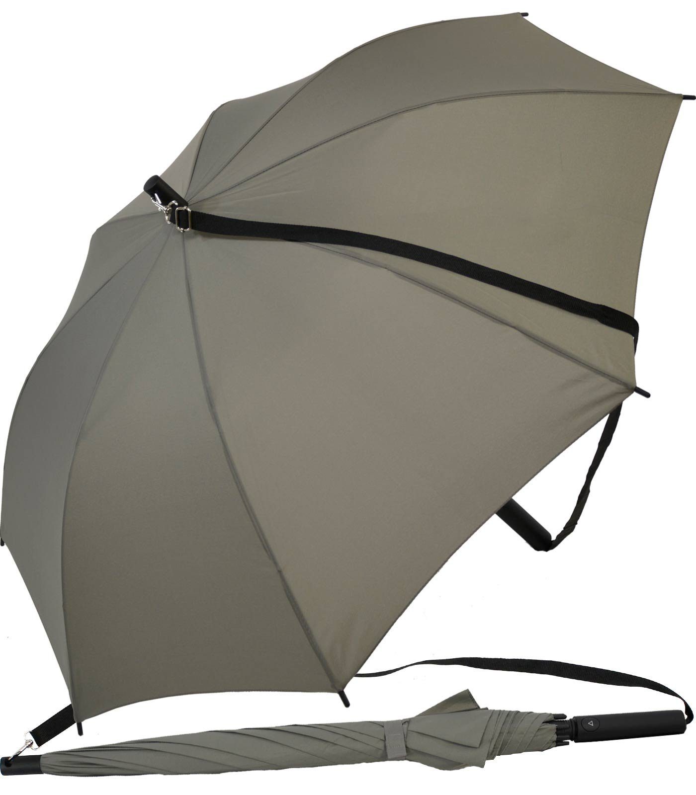 iX-brella Langregenschirm Umhängeschirm Hands-Free Automatik mit Tragegurt, praktisch-alltagstauglich