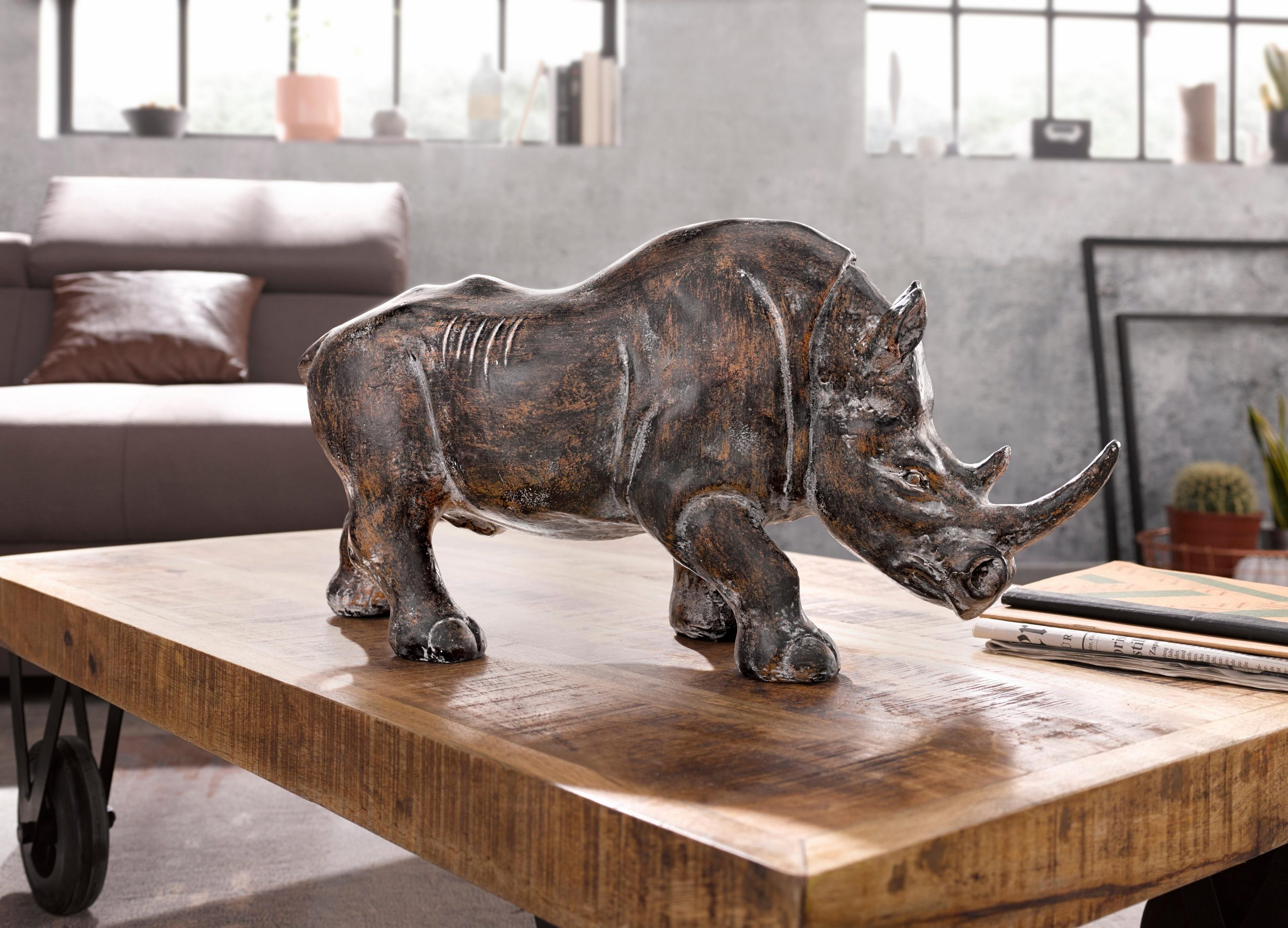 HOFMANN LIVING AND MORE Tierfigur »Nashorn«