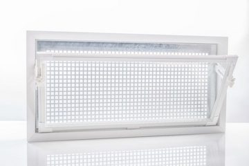 ACO Severin Ahlmann GmbH & Co. KG Kellerfenster ACO 90x60 Nebenraum Fenster Isofenster + Schutzgitter Kellerfenster Kippfenster weiß, inkl. Schutzgitter mit einfacher Montage