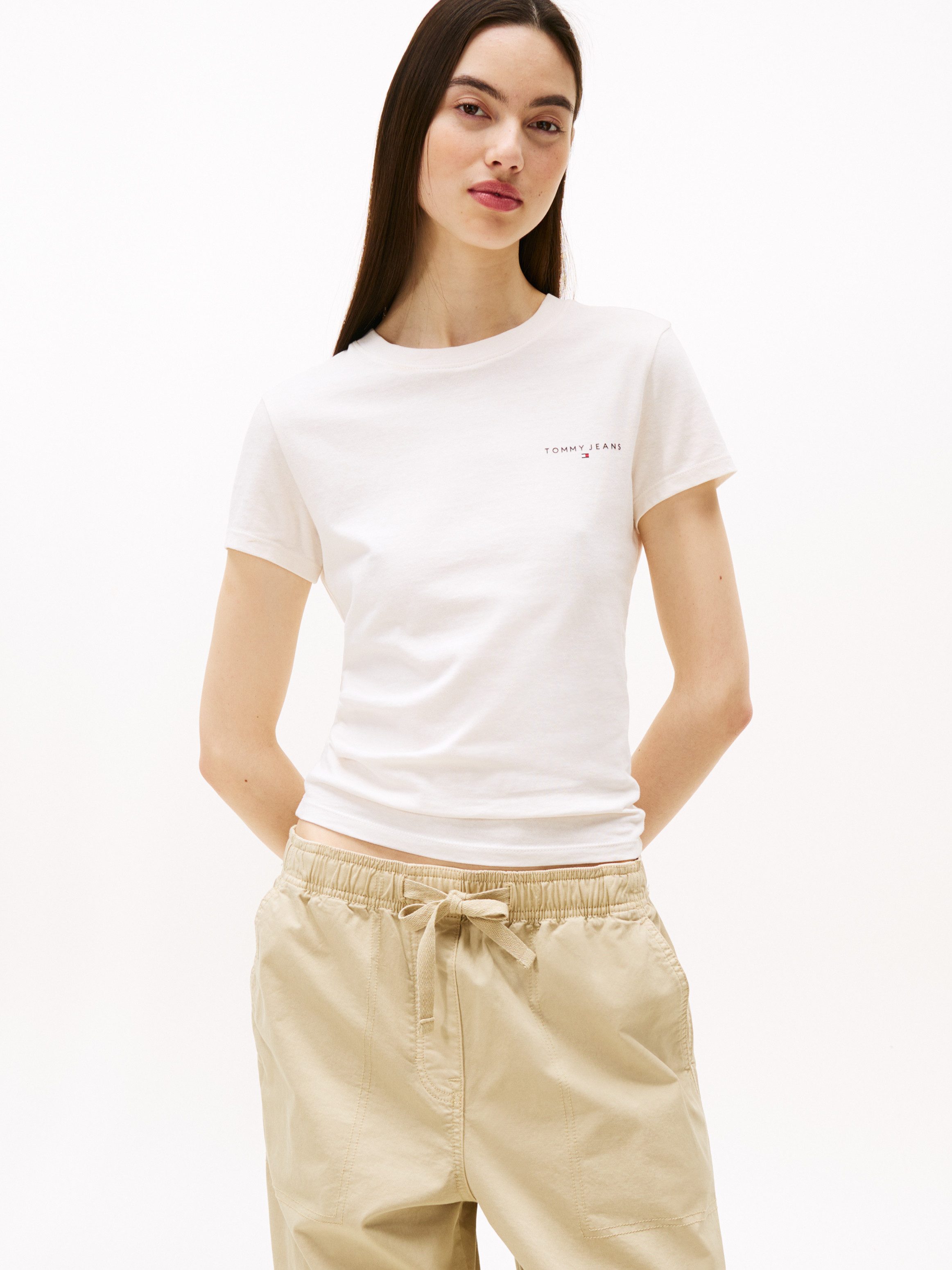 Tommy Jeans Kurzarmshirt TJW SLIM LINEAR günstig online kaufen