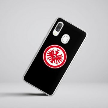 DeinDesign Handyhülle Eintracht Frankfurt SGE Adler Eintracht Frankfurt schwarz, Samsung Galaxy A40 Silikon Hülle Bumper Case Handy Schutzhülle