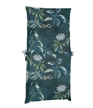 Dehner Polsterauflage Abruzzo, Baumwolle/Polyester, ca. 50 x 52 x 50 cm, blau, Stuhlkissen wasserabweisend, Polster für Gartenstühle