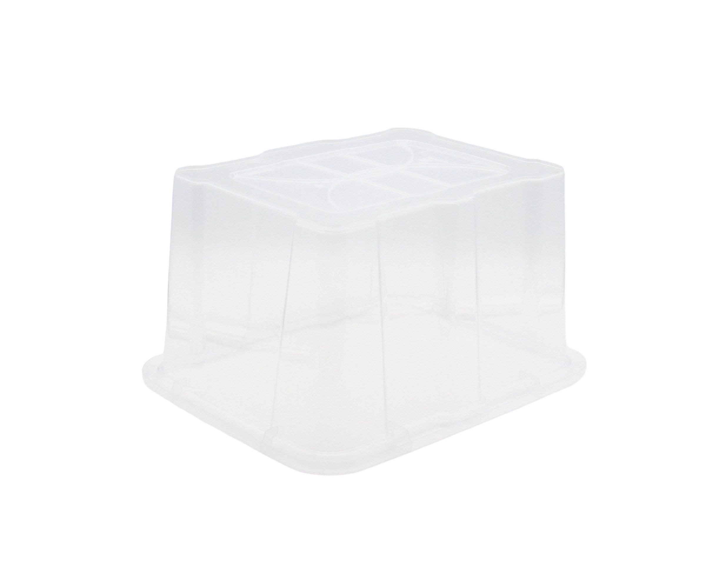 steinwohn Stapelbox mit Deckel 17L / 30L – Stapelbare Kunststoffbox Transparent, für Haushalt, Kinderzimmer & Garage