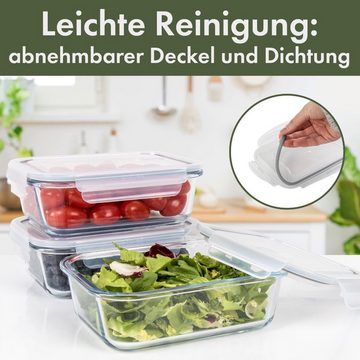 classbach Frischhaltedose C-FHD 4020 G, Meal Prep Boxen mit Deckel, 3er Set