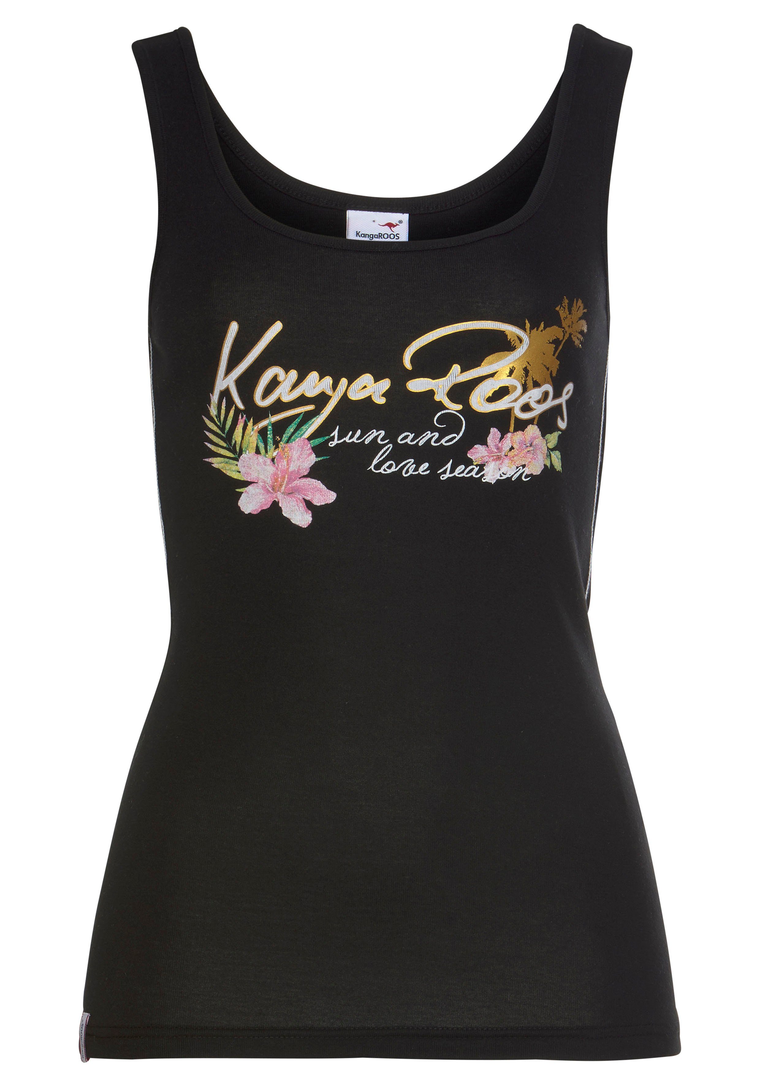 KangaROOS Tanktop mit femininem Frontdruck. Reduzierter Preis € 16,09. Unverbindliche Preisempfehlung € 22,99