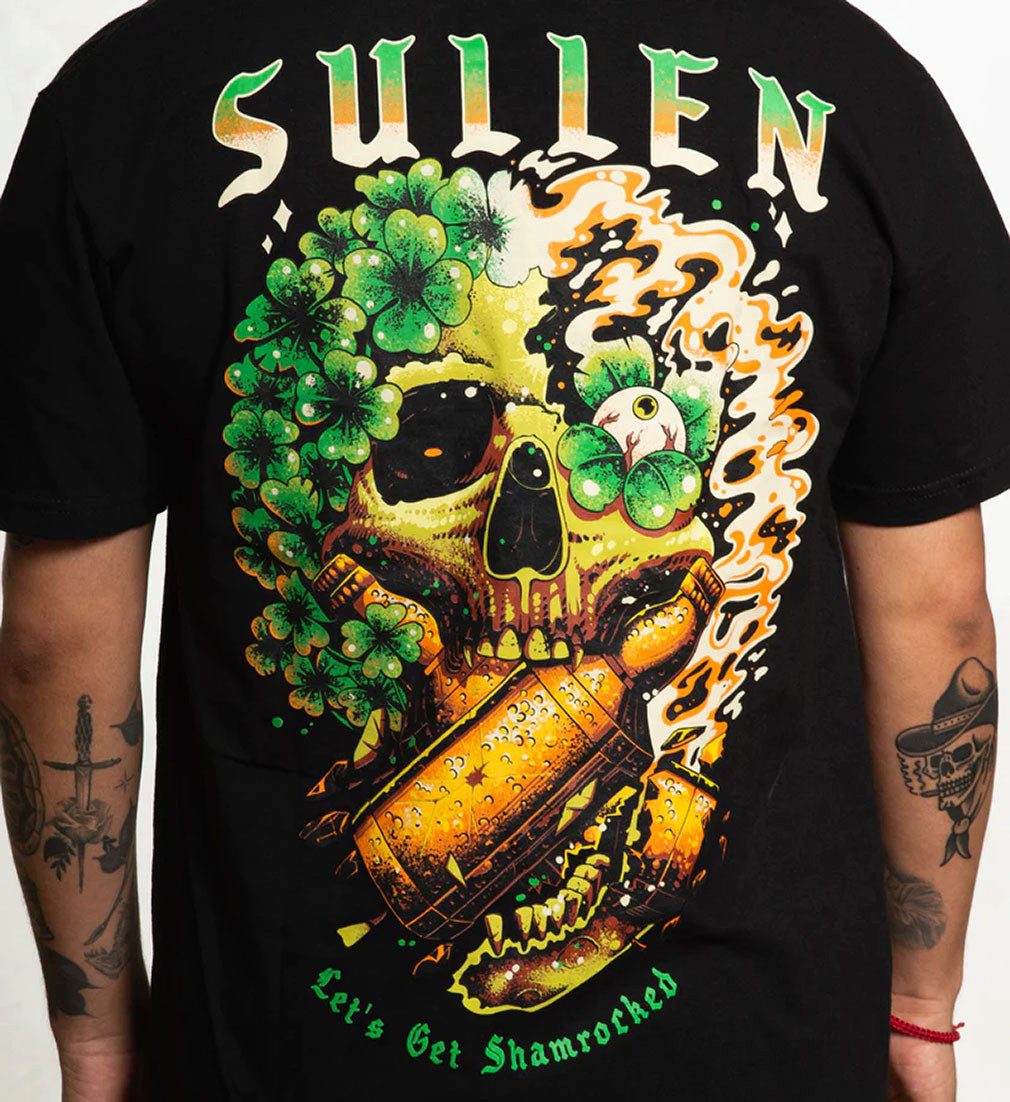 Sullen Clothing T-Shirt Get Shamrocked Schwarz