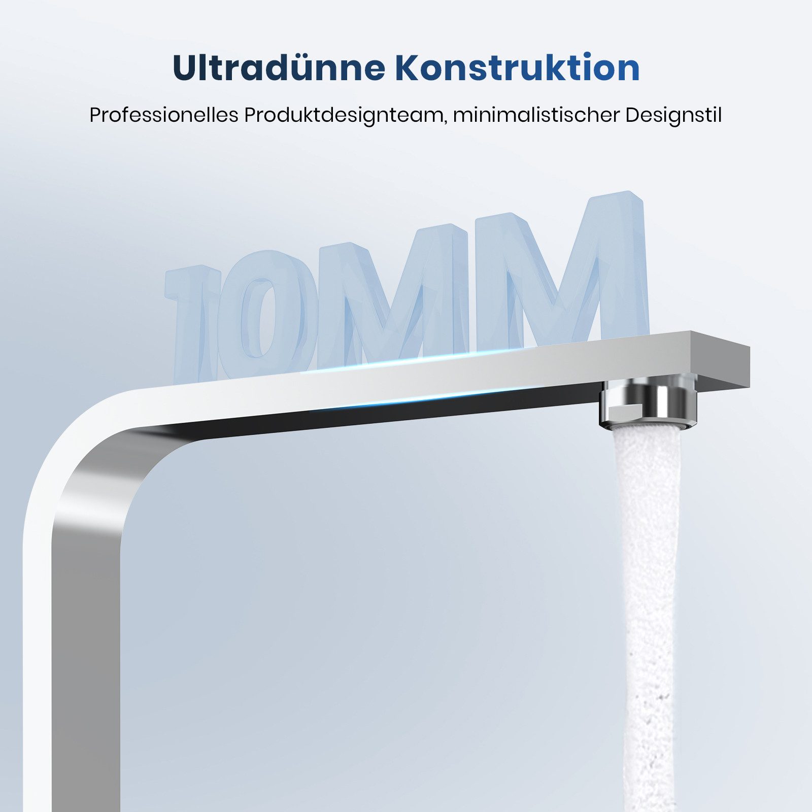EMKE Küchenarmatur Spülbecken armatur Einhebelmischer Modern Messing Bad wasserhahn ( geräuscharme keramische Kartusche, Badezimmer Badarmatur) – Bild 5 von 5