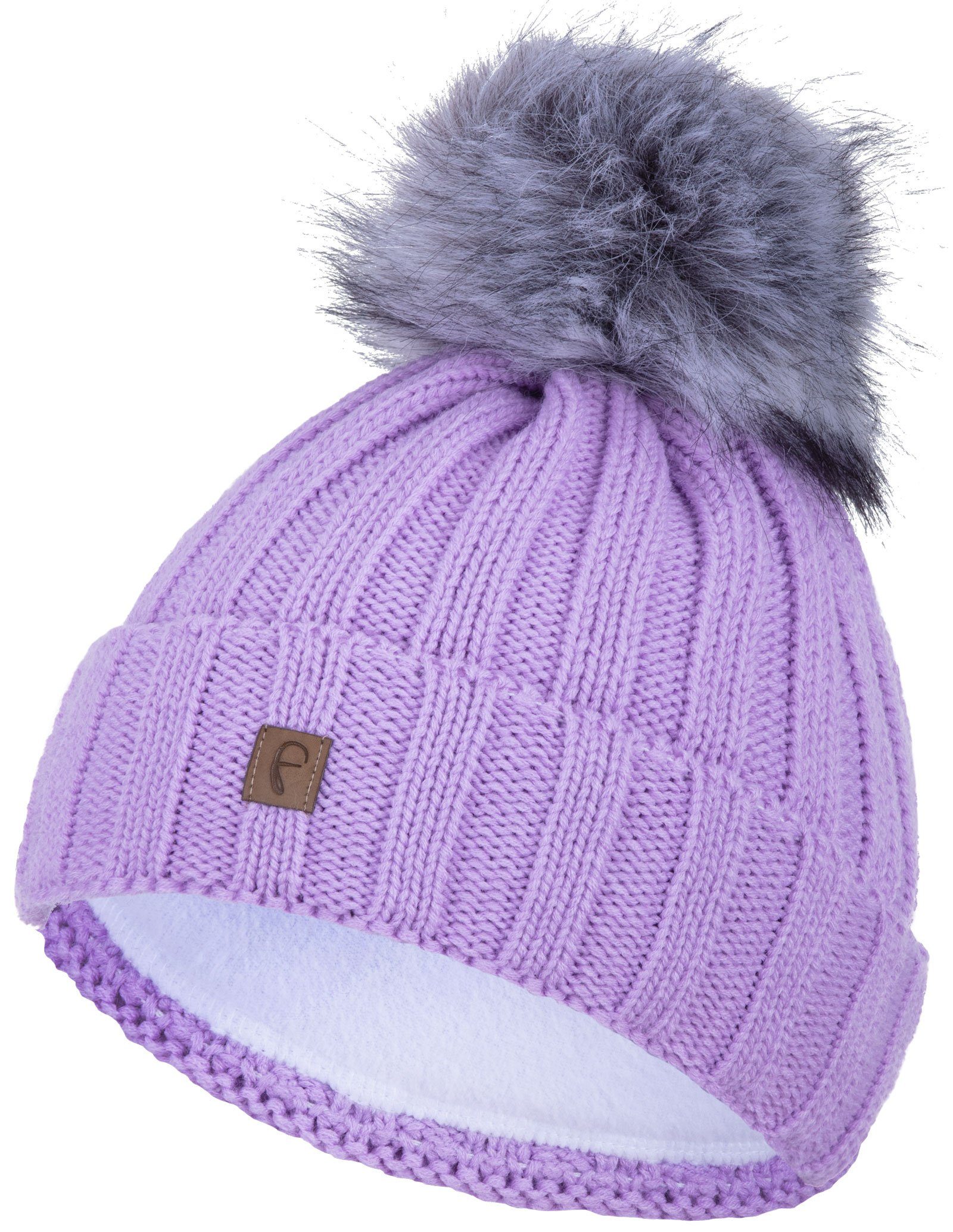 Faera Bommelmütze (1-St) Bommelmütze Wintermütze Herren Damen Unisex Fleecefutter Beanie