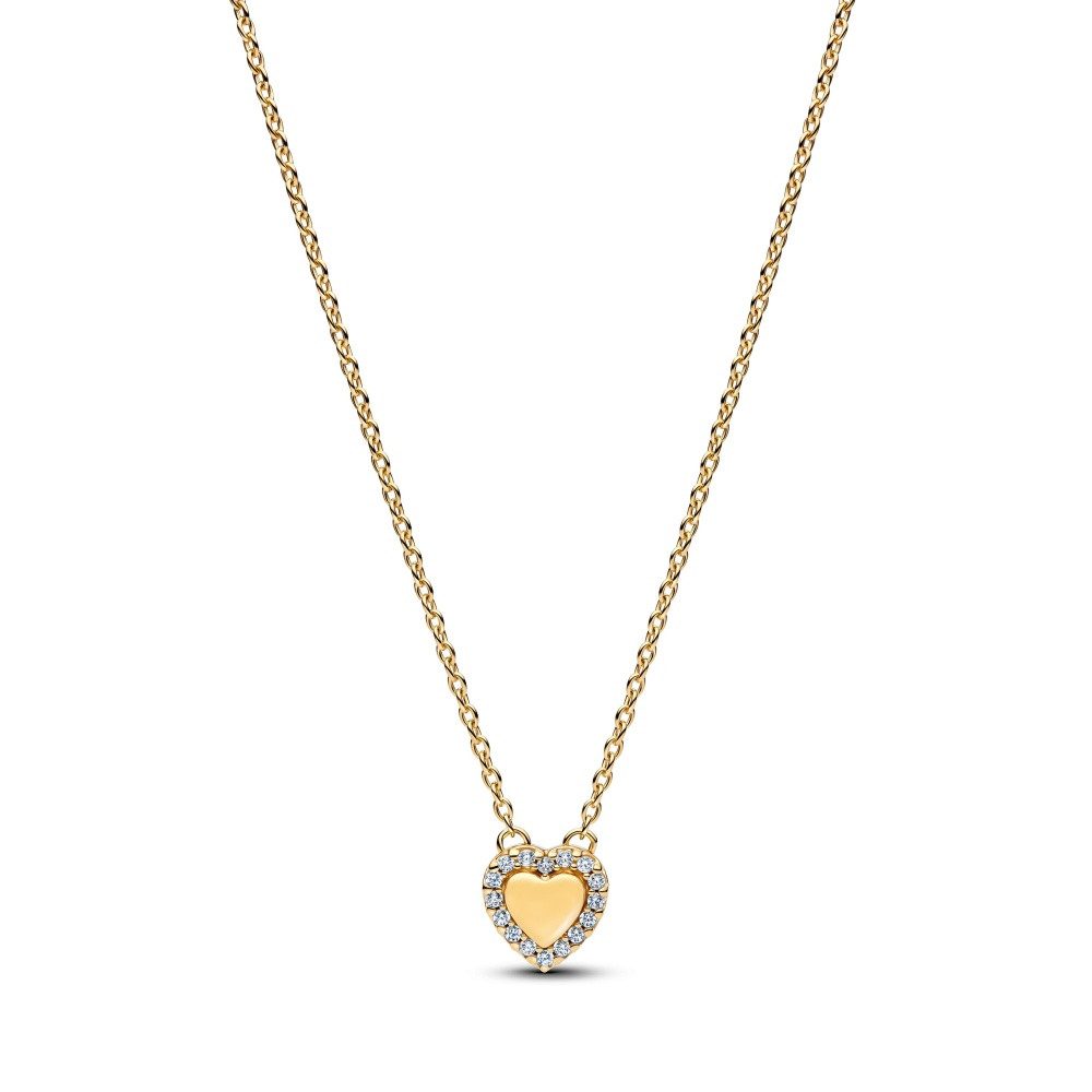 Pandora Collier Pandora Timeless Gravierbares Herz Strahlenkranz Collier-Halskette 364