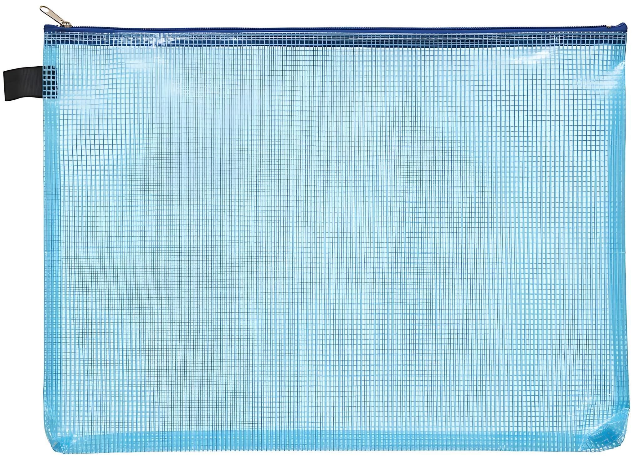 FOLDERSYS Dokumententasche FSY Reißverschluss-Beutel A6, mit Zip blau, Folie blau transparent, 1
