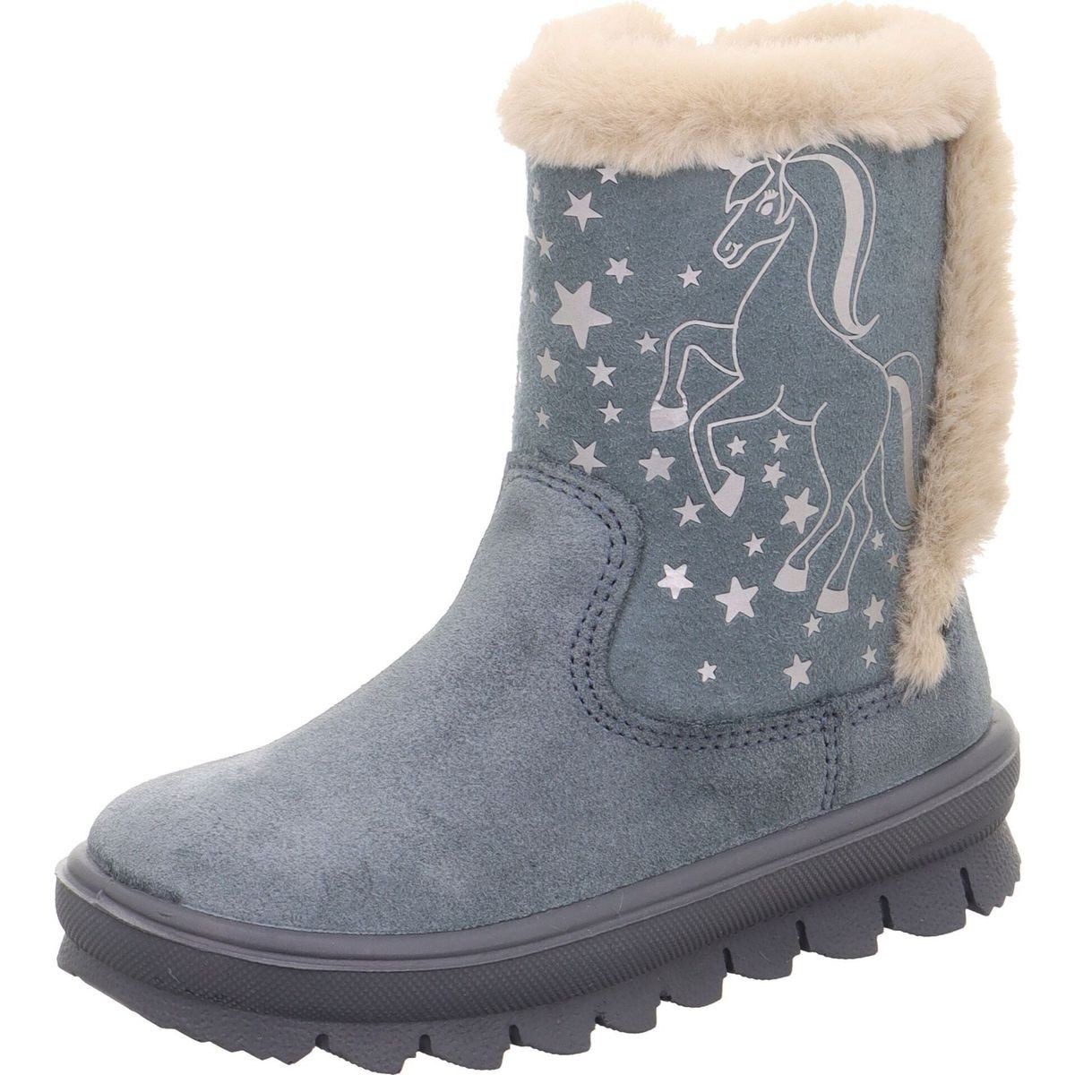 Superfit Flavia Winterstiefel Eleganter Winterstiefel mit Plüschkragen, wasserdichtem Veloursleder