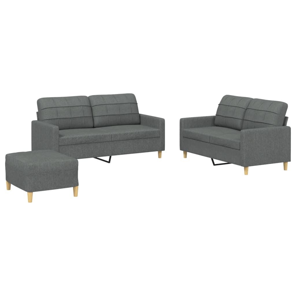vidaXL Sofa 3-tlg. Sofagarnitur mit Kissen günstig online kaufen