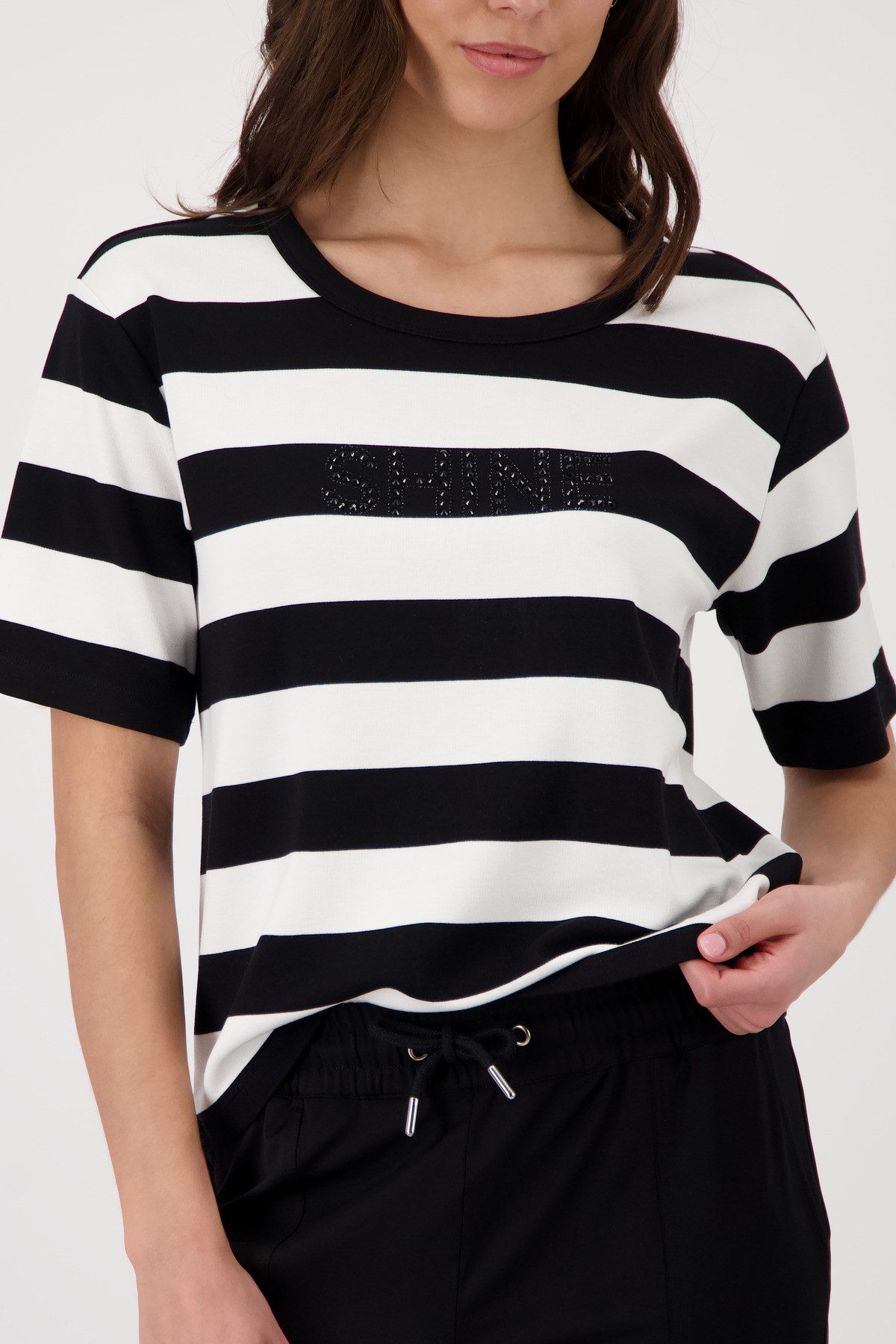 Monari Sweatshirt mit Blockstreifen