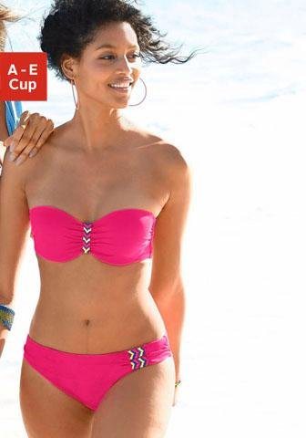 Bademode - Bench. Bügel Bandeau Bikini mit buntem Flechtdetail › rosa  - Onlineshop OTTO