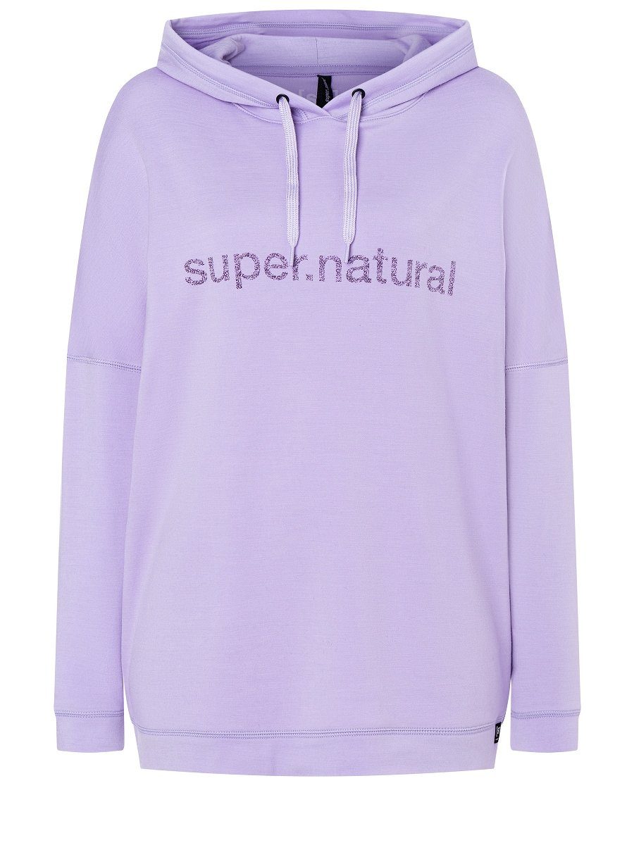 SUPER.NATURAL Hoodie Merino Hoodie W FEEL GOOD HOODIE stylischer Merino-Materialmix