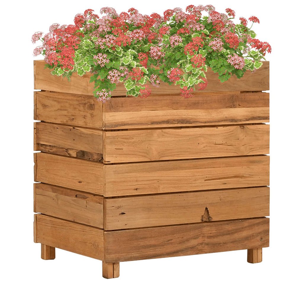 Thumbnail - vidaXL Hochbeet, Kräuterhochbeet 50x40x55 cm Teak Altholz und Stahl