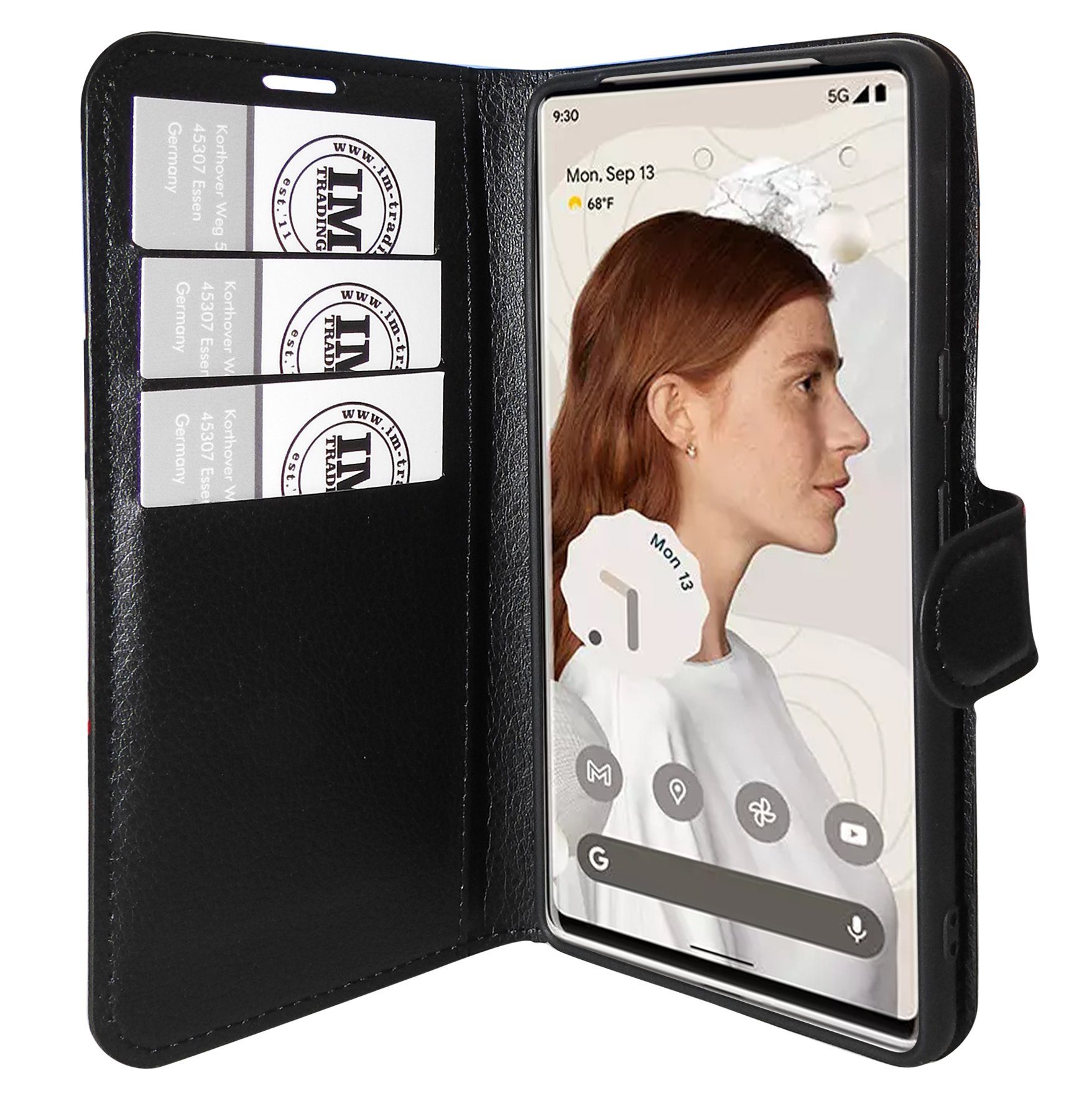 cofi1453 Handyhülle Buch Tasche "Fancy" kompatibel mit GOOGLE PIXEL 7 6,8  Zoll, Kunstleder Schutzhülle Handy Wallet Case Cover mit Kartenfächern,  Standfunktion