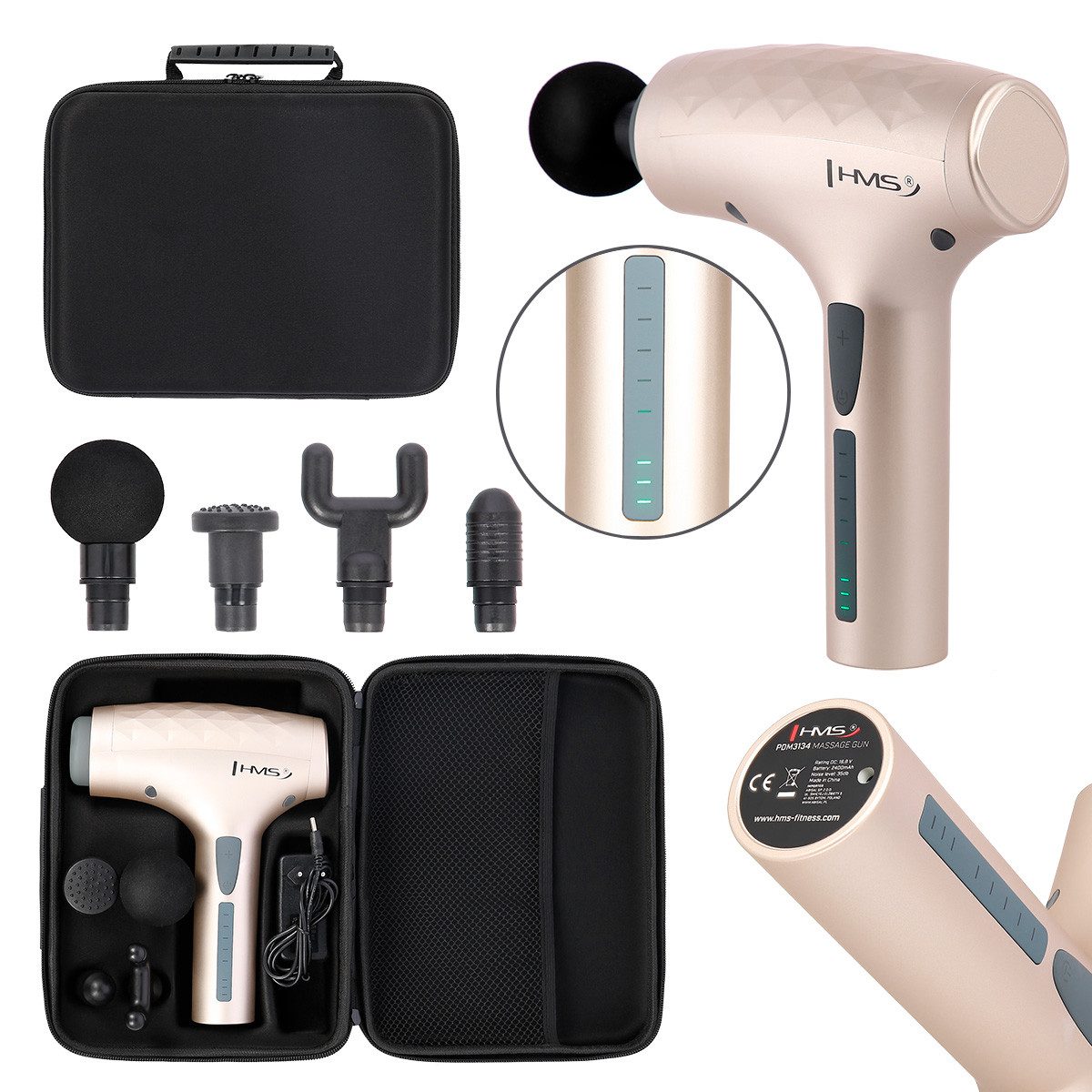 Massagepistole Massagegerät Massage Gun inkl. Massageköpfe