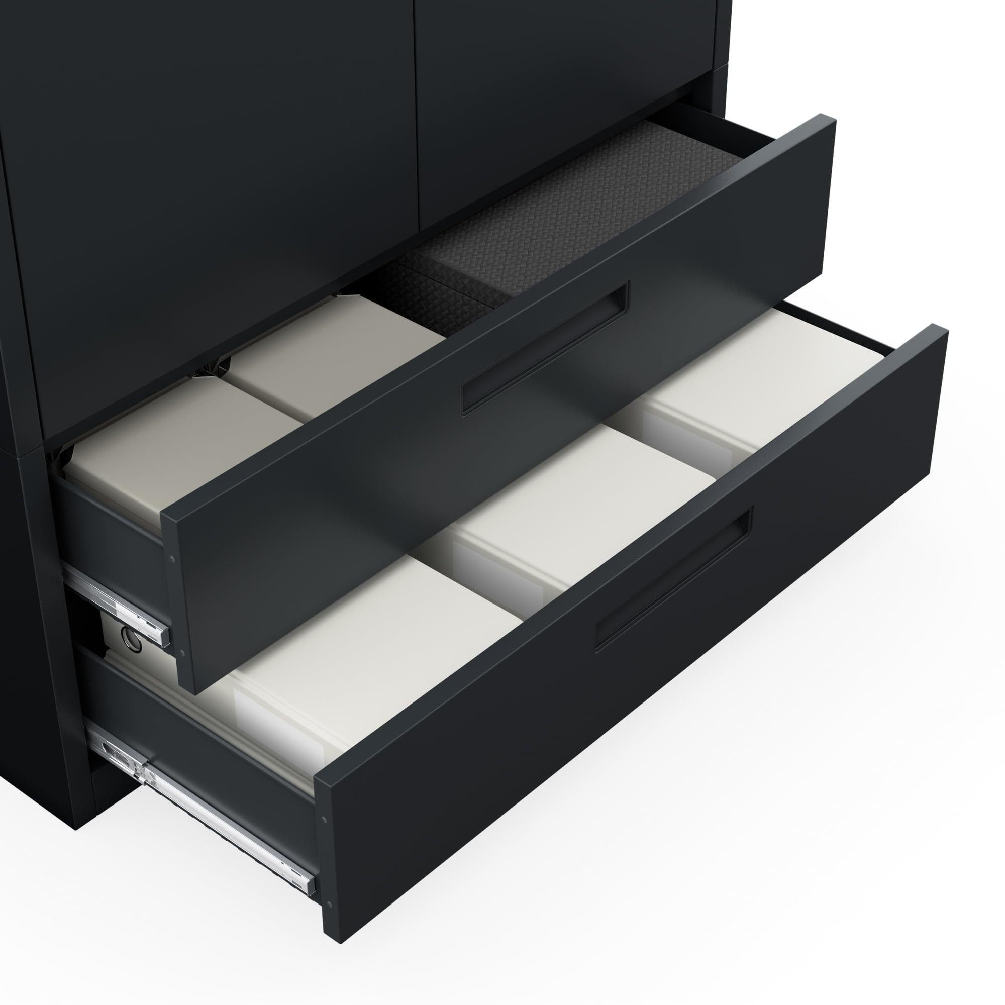 Jan Nowak Mehrzweckschrank Metall Büroschrank 90 cm MEGAN 195 cm Doppelschublade Stahl (Stahl 0,6 mm 195 x 90 x 40 cm Wandmontage möglich PZH) Aktenschrank abschließbar Schloss 2 Schlüssel robust 4 Farben