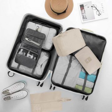 Truyuety Kofferorganizer Koffer Organizer set, Packing Cubes Kleidertaschen Schuhbeutel (9-tlg)