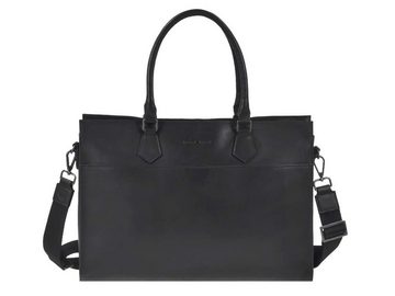 Greenburry Aktentasche Pure Black, Shopper, Hauptfach, Vorfach, Notebookfach 37x24cm, Leder