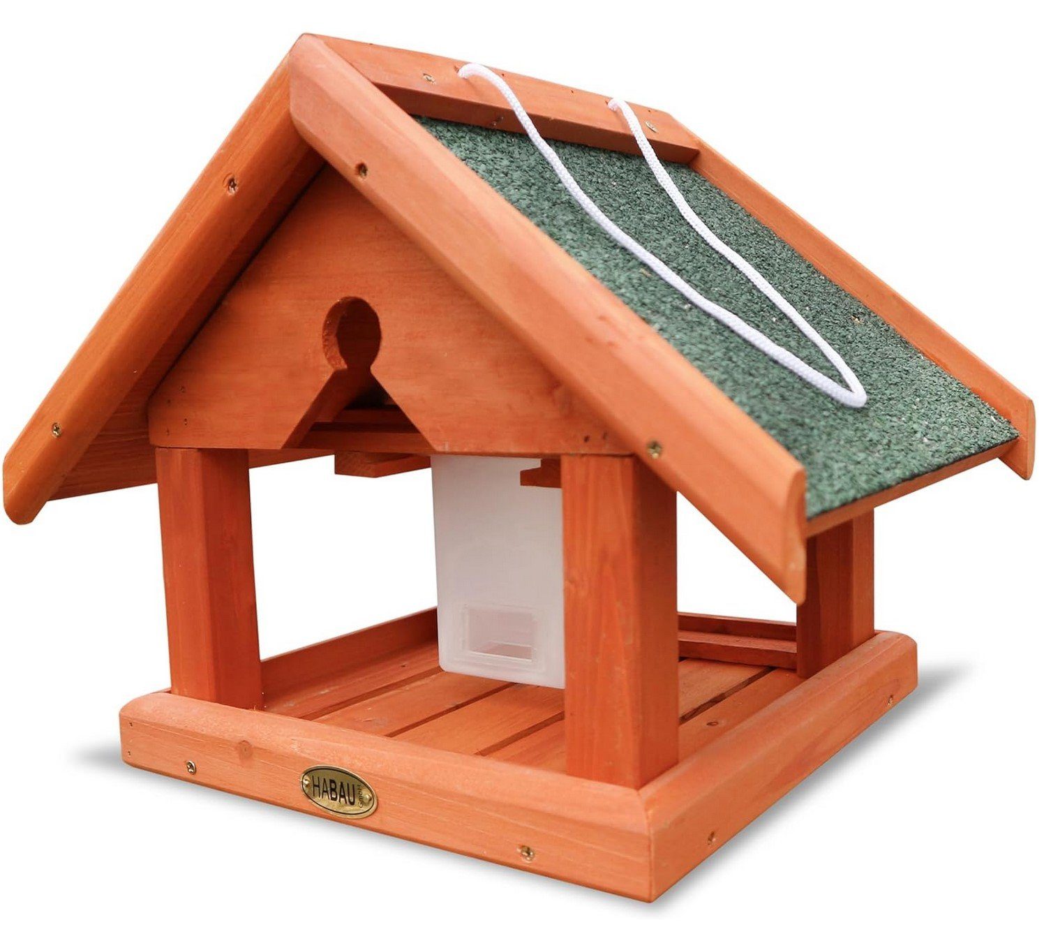 Vogelhaus HABAU 2997 Vogelhaus Buchfink, Futterhaus zum Aufhängen mit Futtersilo
