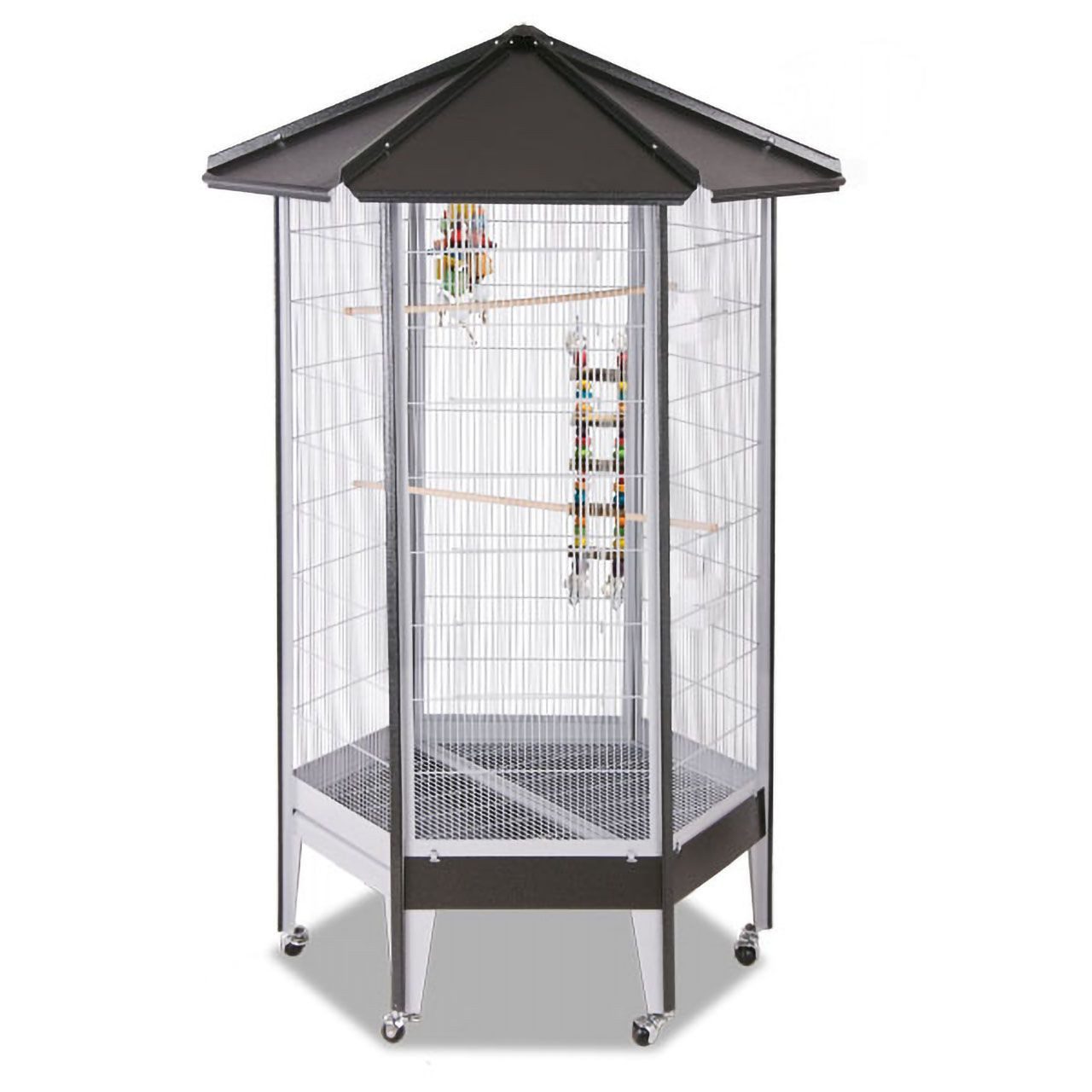 Montana Cages Vogelkäfig Villa Redondo, Sechseck-Voliere, ca. 74 x 86 x 175 cm