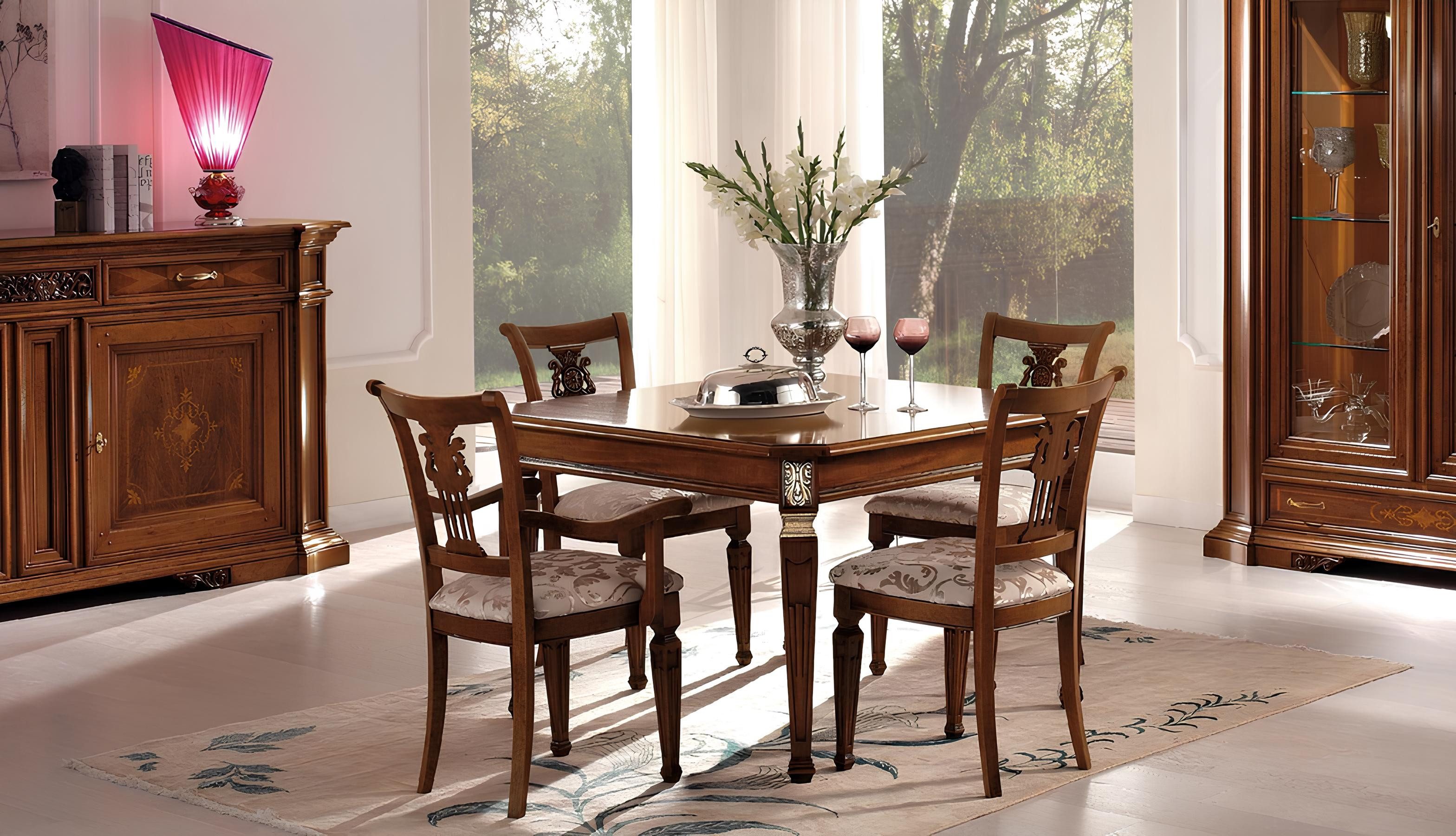 JVmoebel Esstisch Holztisch Esszimmer ausziehbar Italienisch Braun, Made in Italy