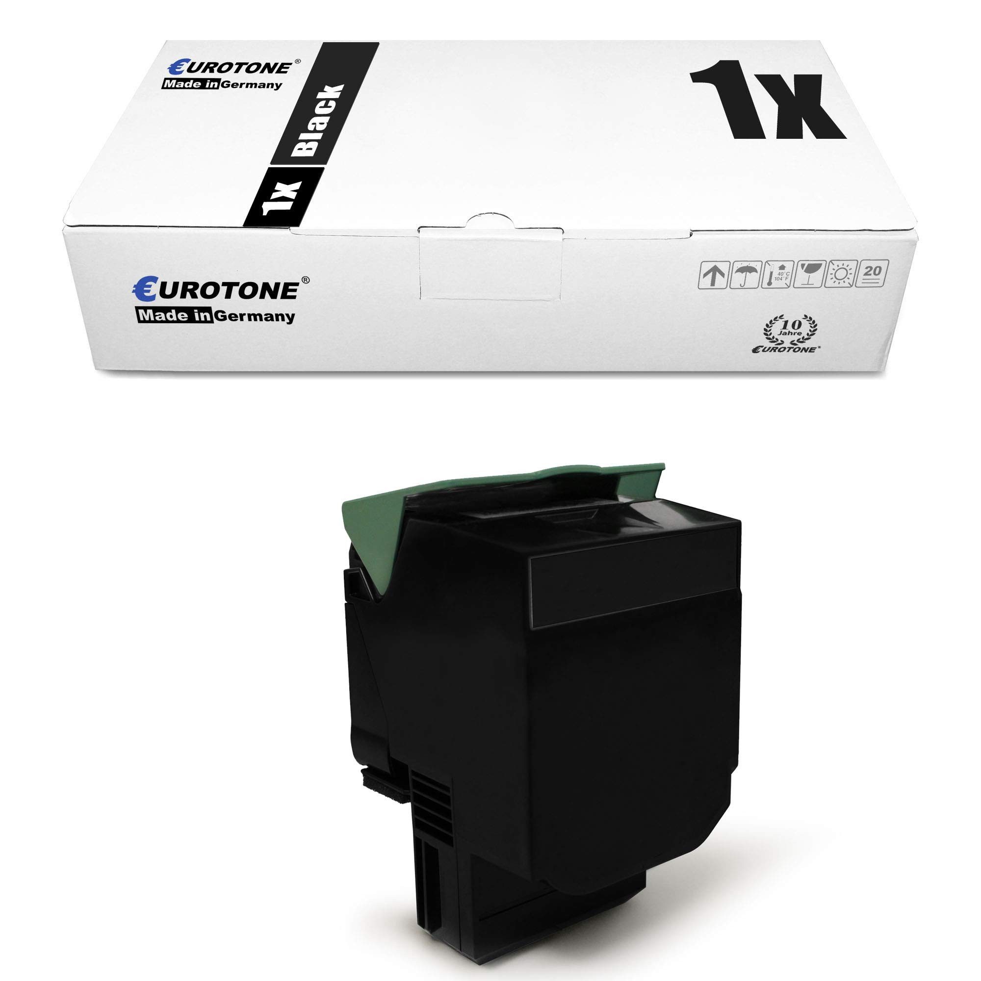 Eurotone Tonerkartusche XL Schwarz Toner kompatibel für Lexmark CX410de CX410dte CX410e…, (Einzelpack, 1-St), Kompatibel, sofort einsatzbereit